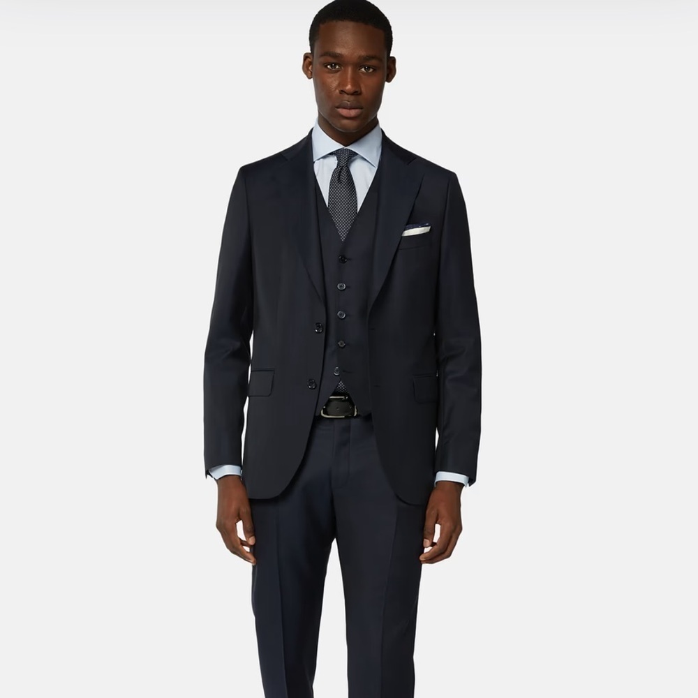 BOGGI Milano Navy Blue Wool Jacket Blazer